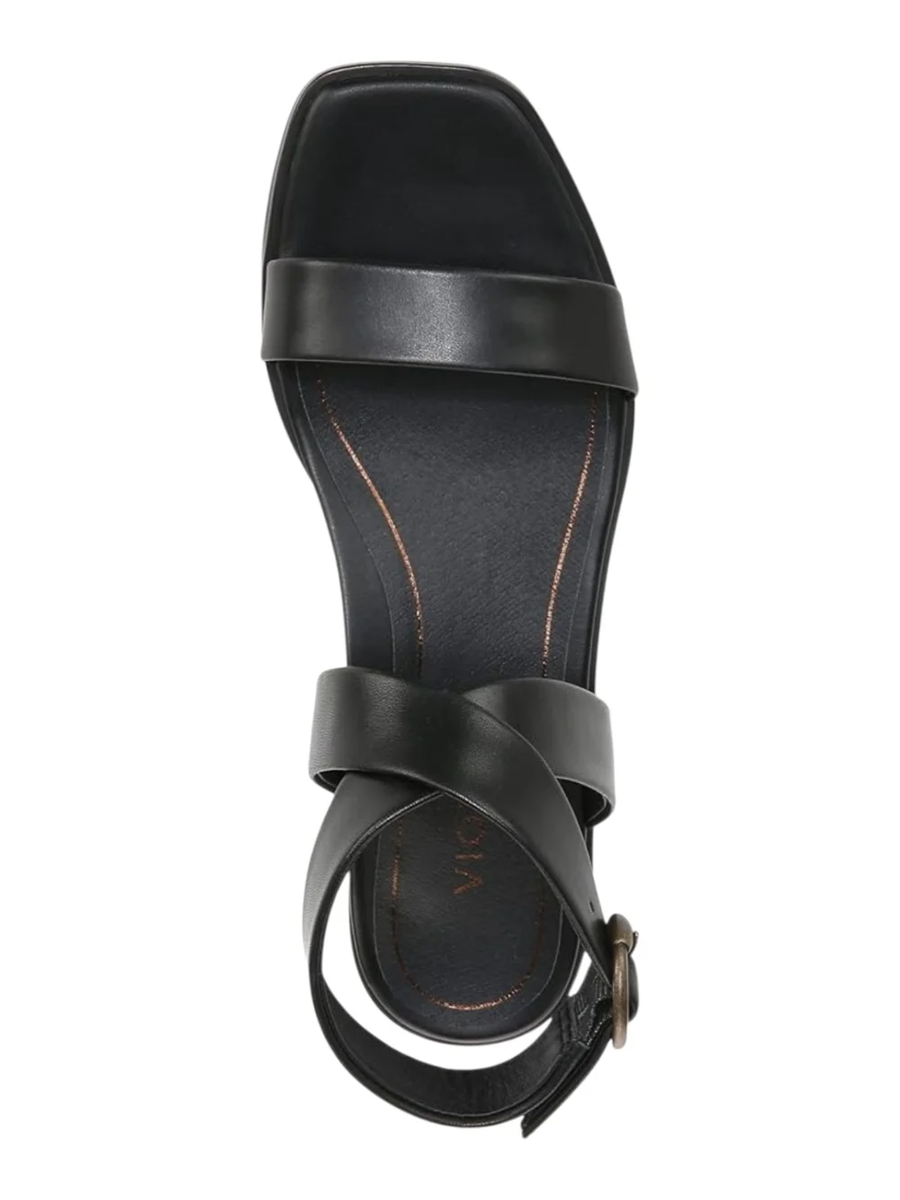 Vionic Strappy Sandals Black Comfort Ankle Strap Supportive Flat Size W8 NEW - Picture 5 of 6